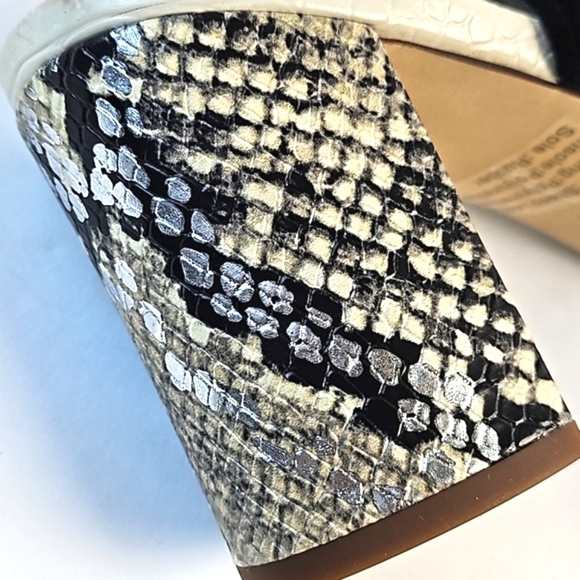 Gibson Latimer Cordelia Sheep Leather Snake Print Ankle Strap Block Heel… - Picture 10 of 16